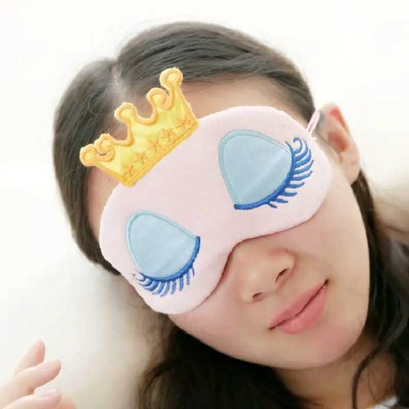 Cartoon Eye Sleeping Mask Blinder Patch Elastic Strap Eyeshade for Women Girls (Pink)XJ250103