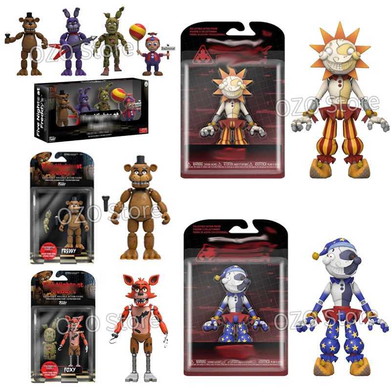 Game Model Sundrop Moondrop FNAF Action Figure Special Edition Joints Movable Collection Sun Moon Joker Figurine Toys GiftsXJ250103
