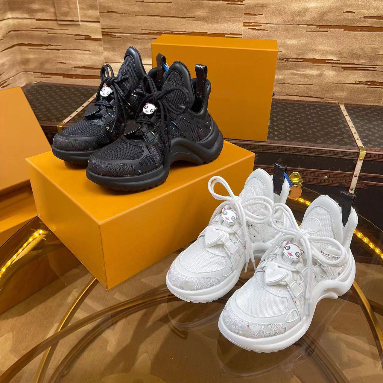 designer casual shoes slippers mules mens shoes fashion increasing sneakers trainers womens thick platform trainers sandal falts shoes takashi murakami sneakers
