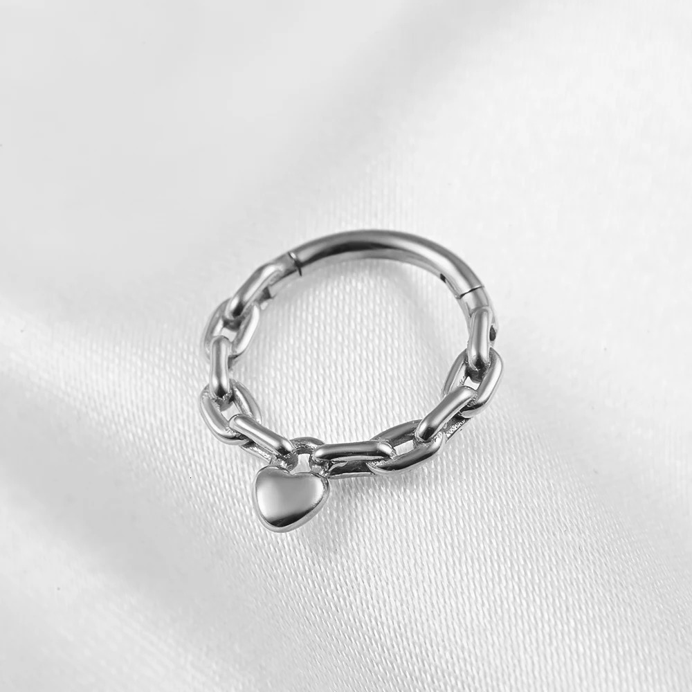 Doearko 1pc Septum Rings Hoop Hinged Segment Septum Nose Ring Clicker Ring Cartilage Earrings Hoop Helix Tragus Piercing Jewelry 250103