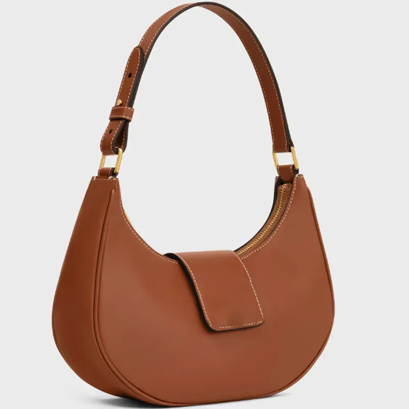 mini bag Smooth leather hobo underarm purses 19cm 23cm Womens Shoulder flap bags half moon Designer Crossbody Gold Chain Shopping Bag Handbag
