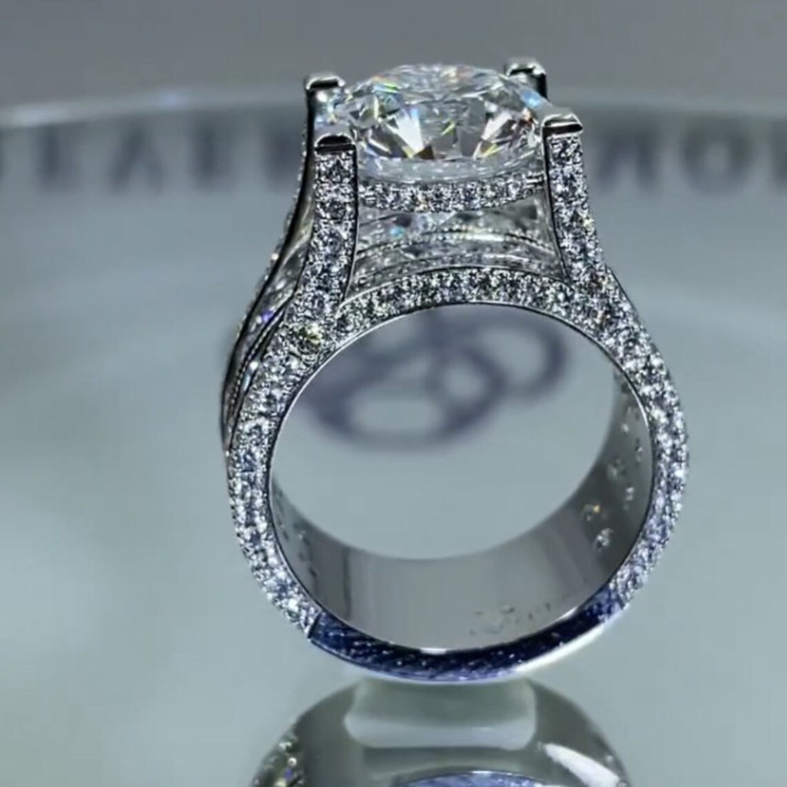 Choucong Handmade Gorgeous Wedding Rings Anniversary Luxury Jewelry 925 Sterling Silver Fill Round Cut Lab Moissanite Diamond Eternity Women Bridal Ri