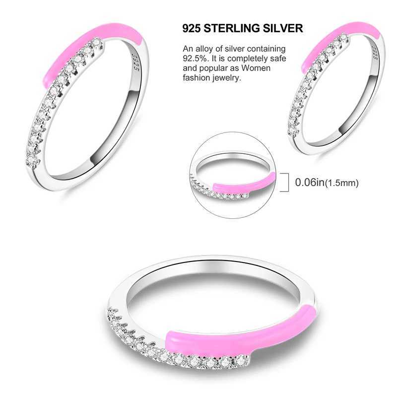 2023 New Rings For Women 100% 925 Sterling Silver Star Moon Colorful Zircon Rings Fine Wedding Engagement Birtay Jewelry GiftsXJ250104