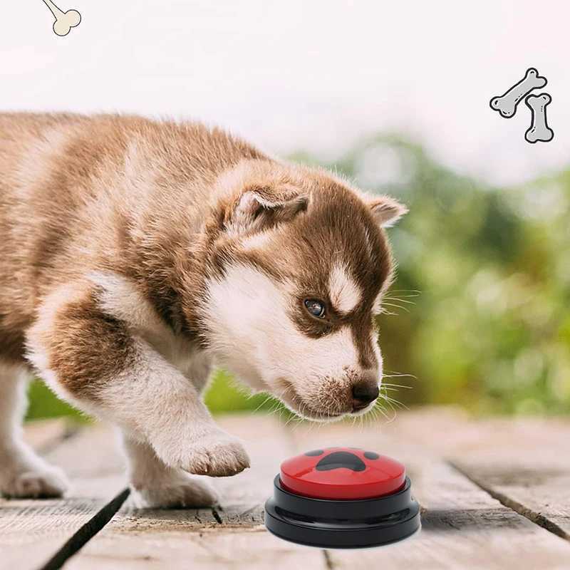 Others Dog Toys Chews 4/8/10pcs Dog Training Button Recordable Pet Communication Dog Toys Dog Talking Button Cute Claw Print Pattern Dog Accessories H