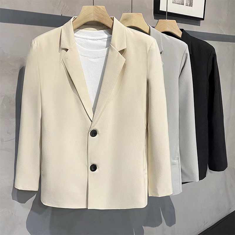 men's spring slim fit casual suit jacket H480