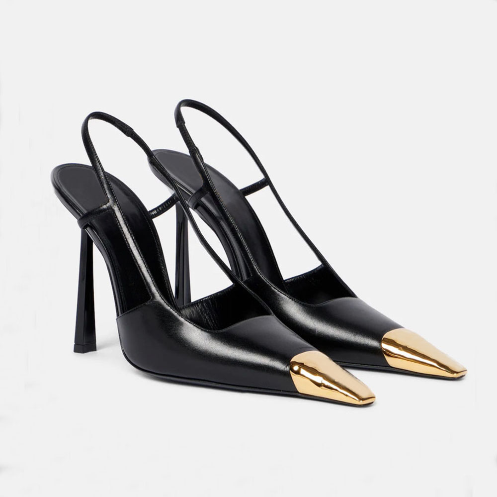 square toes slingback sandal 110mm stiletto High heels Dress shoes High-heeled shoes Real leather Luxury designer heels Evening shoes party shoes 35-42