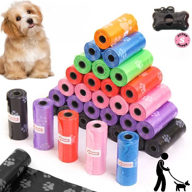 100 Rolls Dog Poop Bag Outdoor Cleaning Poop Bag Outdoor Clean Pets Supplies for Dog 15Bags/Roll Refill Garbage Bag Pet SuppliesXJ250104