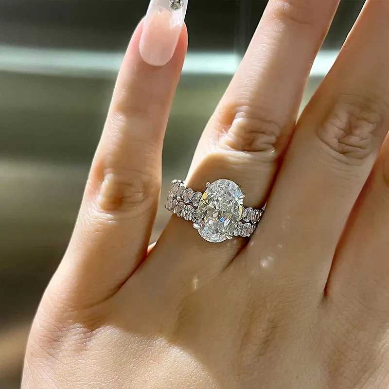 14K White Gold Valuable Lab Diamond Promise Ring Set Engagement Wedding Rings for Women Men Party Jewelry GiftXJ250514