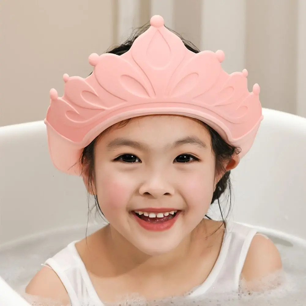 Shampoo Shield Bath Head Cover Baby Shower Cap Adjustable Hair Wash Hat for born Infant Ear Protection 241230