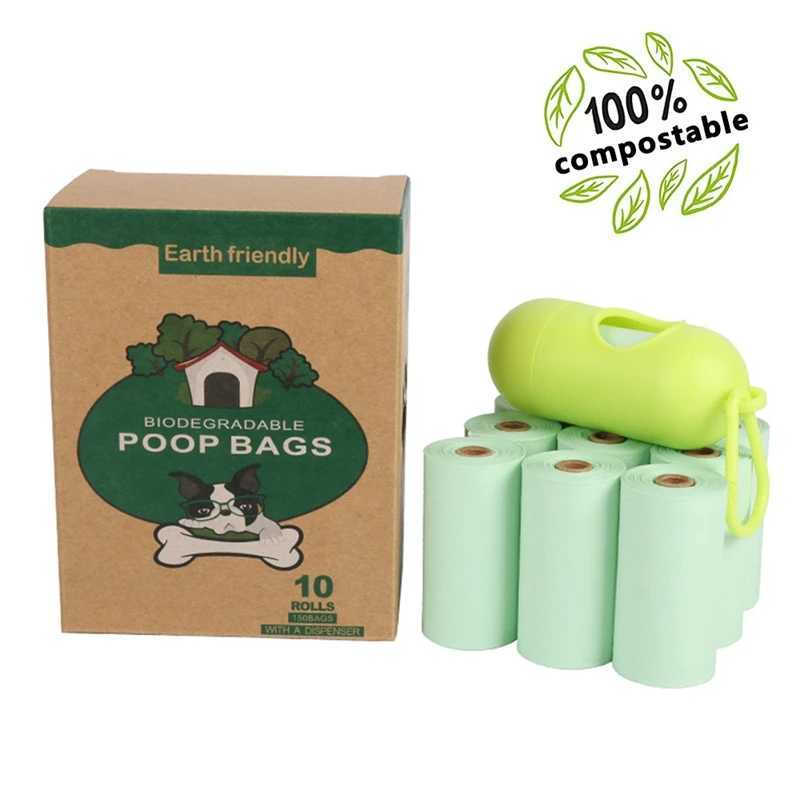 4/8/10/16/18/20/24 Rolls Pet Garbage Bag Corn Starch PLA Biodegradable Pet Garbage Bag Cat Dog Poop Trash Bags Pet Cleaning ToolXJ250104