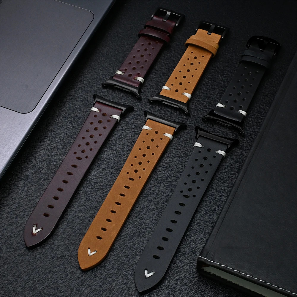 Leather Mens Watch Strap For Samsung Galaxy Watch Ultra 47mm Business Bracelet For SAMSUNG ULTRA 47MM No Gaps Band Accessories 241230