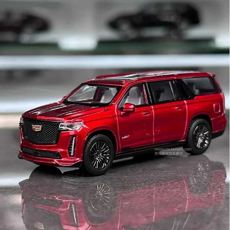 Diecast Model Cars Massdi Alloy Car Model 1/64 Scale Escalade Black and Red Model Length 8cm and Green Illumination SUBURBAN Ambulance EMS or 1/64 SUB