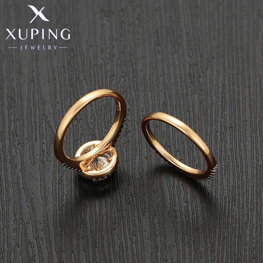 Xuping Jewelry Fashion Round Couple Ring Set Gold Plated Rings for Men Women Wedding Gift Party Gift X000755118 250103