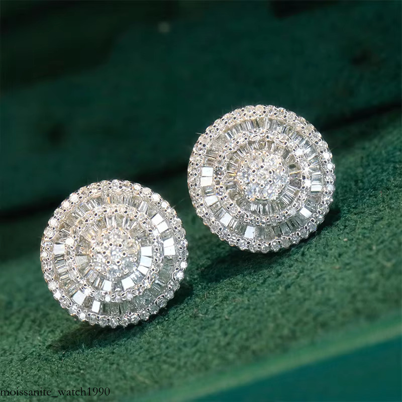 Classic Vintage Fashion Jewelry Stud Earrings Dia Lab Grown CVS Solid Gold
