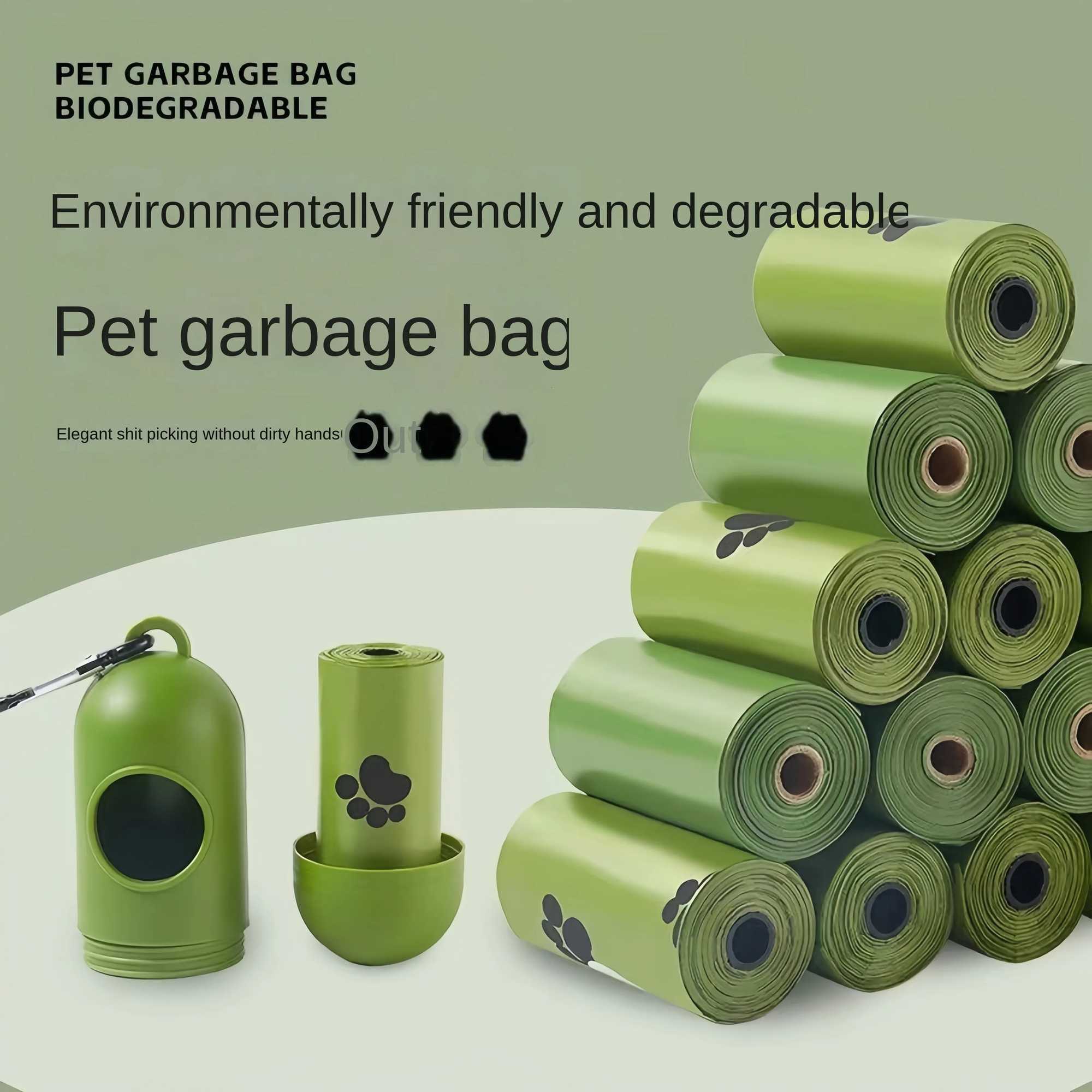 Pat Dog Poop Bag Environmental Protection Degradable Dog Cat Poop Bag Outdoor Cleaning Poop Bag Outdoor Clean Pets SuppliesXJ250104