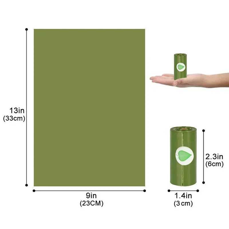 Pet Dog Poop Biodegradable Waste Bags with Dispenser Eco-Friendly Product for Dogs Leak Proof Breaks Down Quickly Poo Trash BagXJ250104