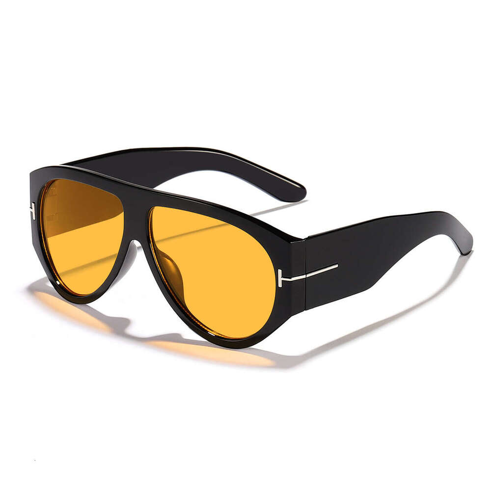 Minimalist T-shaped large frame toad mirror ocean film for men and women ins, high-end, personalized, trendy outdoor sunshade sunglasses