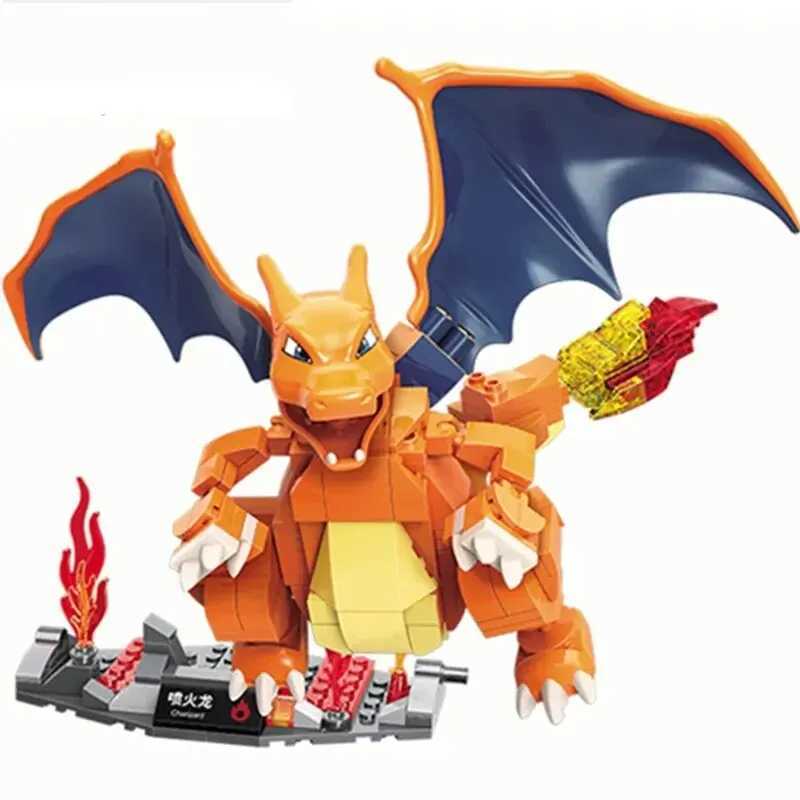 Blocks Charizard Mewtwo Bulbasaur Building Blocks Cartoon Figure Model Bricks Sets Movie Doll Model Kids Toys For Children Gift H240104