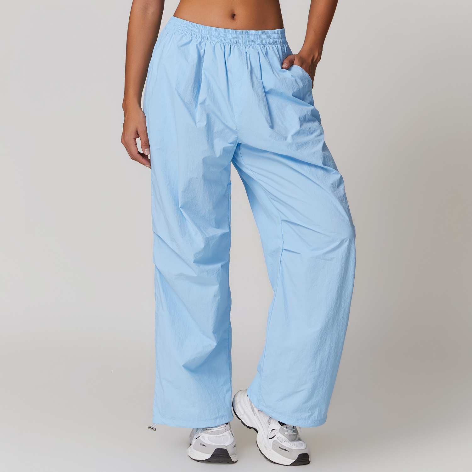 Yoga Loose And Wide Legs Women Fiess Running Cycg Pants Breathable Sports Leisure High Waist Summer Workout Gym Clothing
