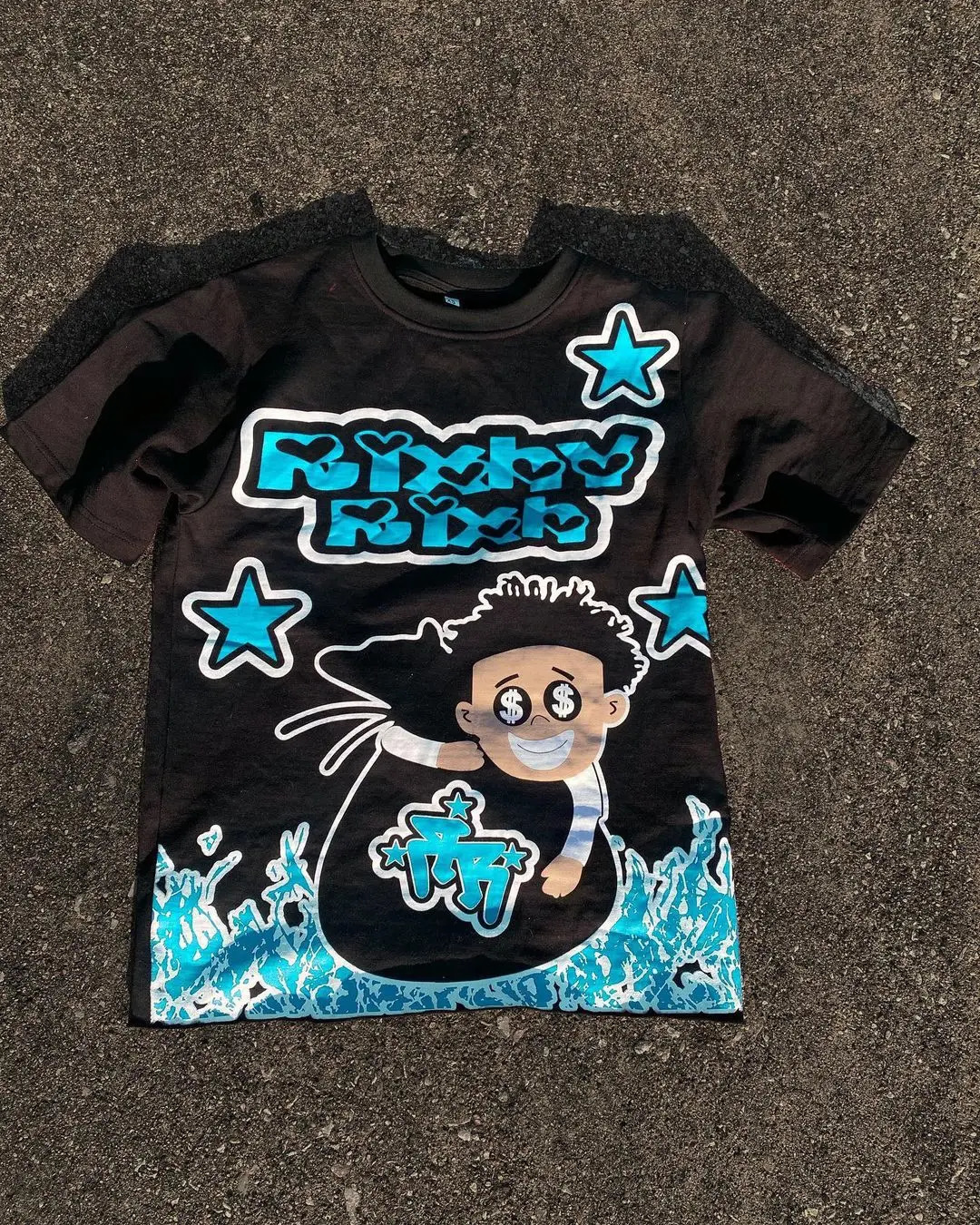 Y2K Comic Funny Printed T-shirt Mens Street American Harajuku Trendy Clothing Pure Cotton T-shirt Womens Summer Style 250103