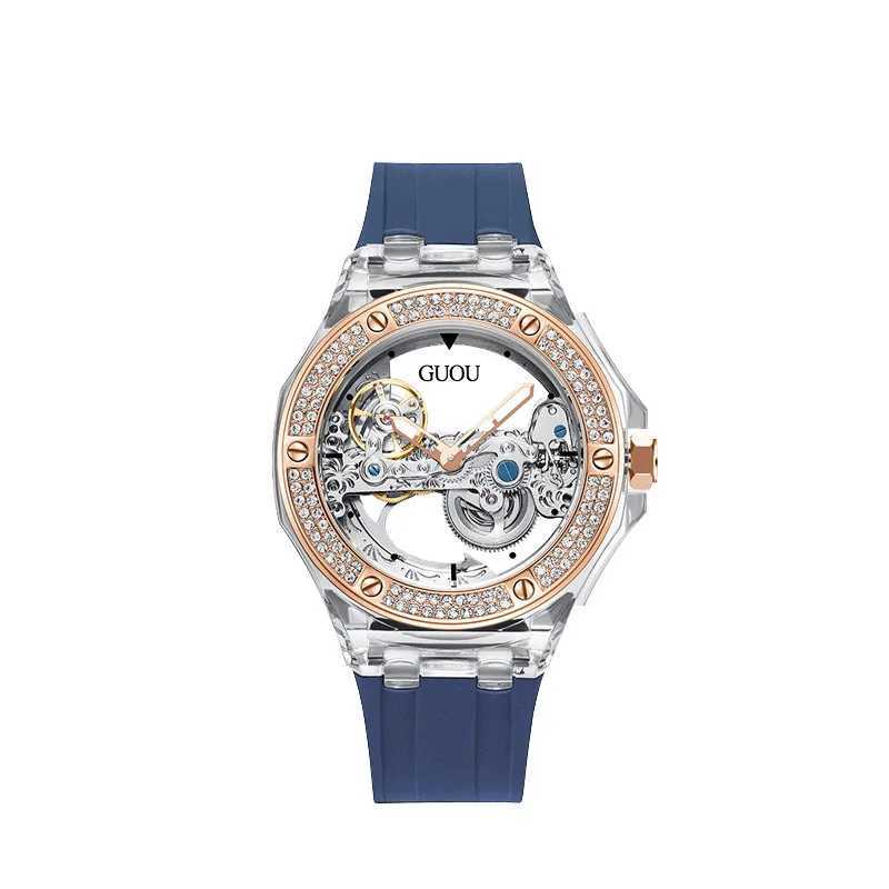 2023 Fashion Guou Top Brand Simple Female Waterproof Female Water Diamond Sile Te Trend Automatic Machinery W250104