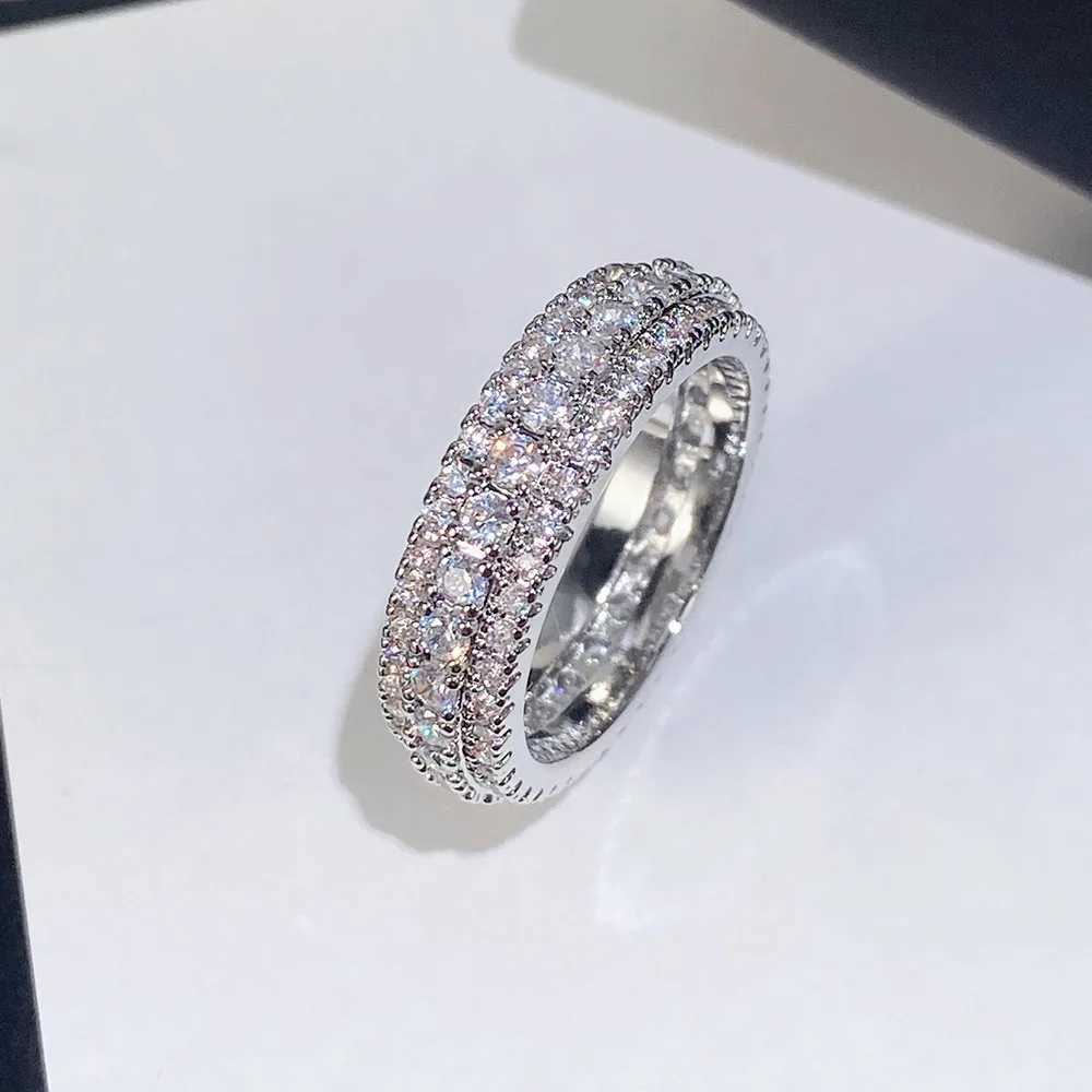 6mm wide silica wedding ring pure silver ring eternal ring womens engagement ring wholesale giftXJ250412