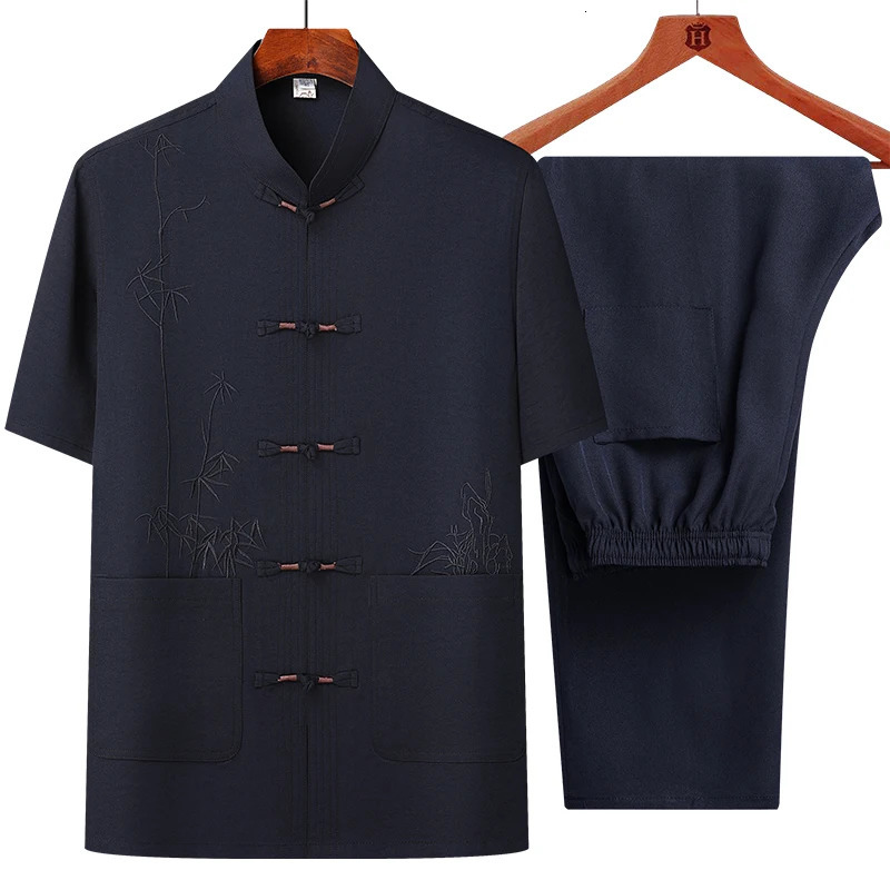 Mens sets Shirt trousers 2024 summer style fashion men shirt short sleeve shirt High quality shirts male Two Piece 250103