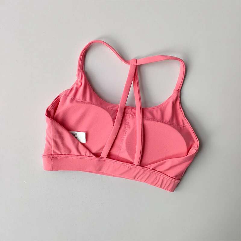 Nude Gathering Women's Sexy Back Shockproof Fiess Bra Quick Drying Pilates Training Sports Running Yoga Tank Top