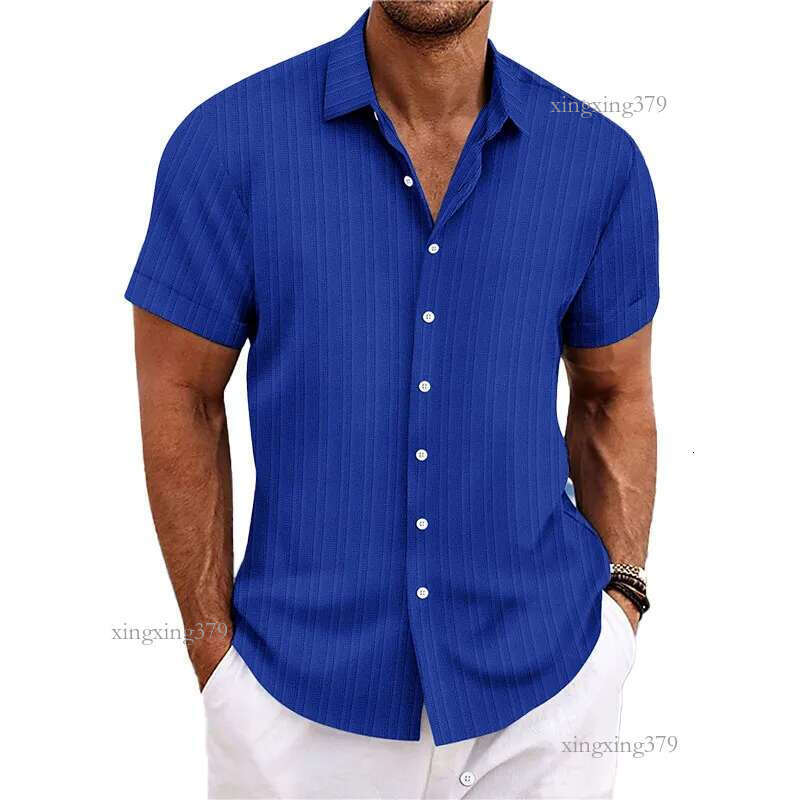 Designer Mens Summer Shirts Fashion Polos Casual T-shirts Tees Tops Man Luxurys Clothing Clothes Slim Fit Shirt Men Short Sleeve Button Down Striped D