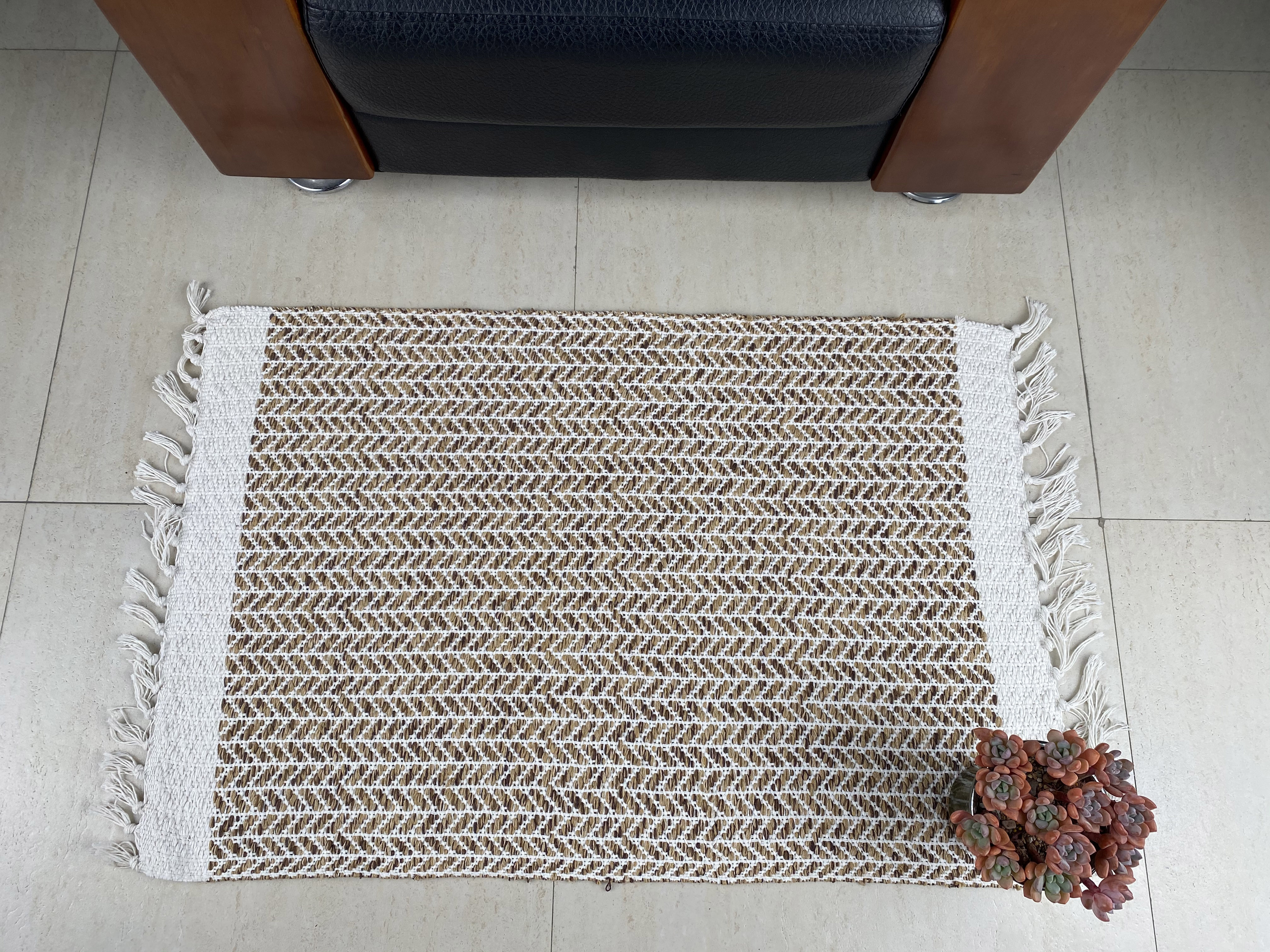 Premium Quality Handcrafted Cotton Carpet Adds Charm & Warmth to Every Room Setting