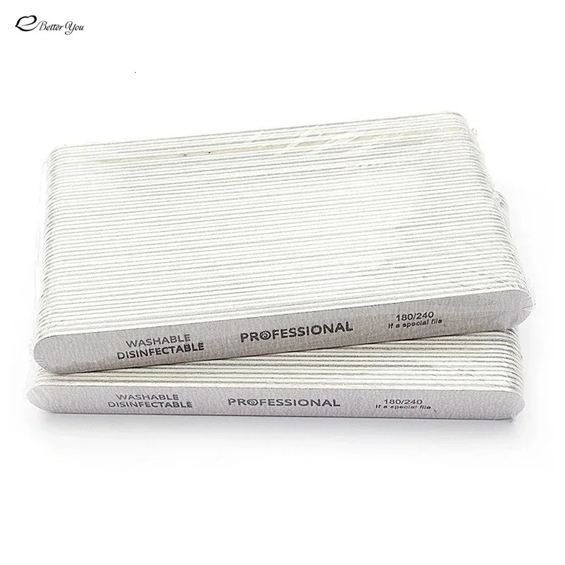 110pcs Wooden Nail File Professional Art Sanding Buffer Files 180240 Double Side For Salon Manicure Pedicure UV Gel Tips 241230