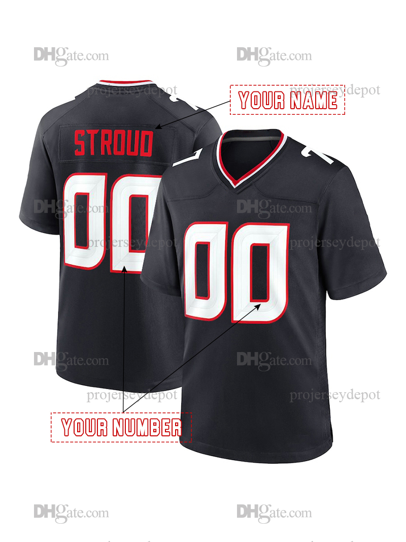 Custom Football Jersey Stroud Collins Dell Football Jerseys Any Name Number Mens Womens Youth