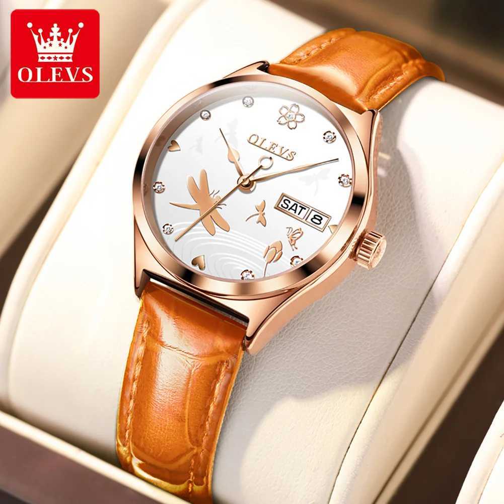 OLEVS brand dual calendar mechanical dragon lady 6611 W250104