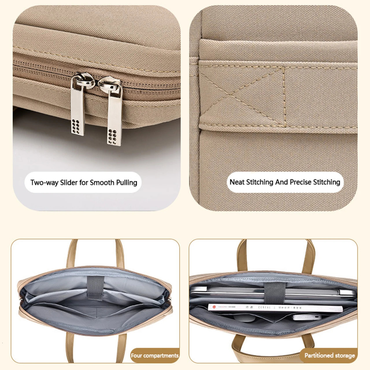 Large Capacity Laptop Bag 15.6 17 inch Protective Laptop Case Strap Carrying Computer Notebook 250102