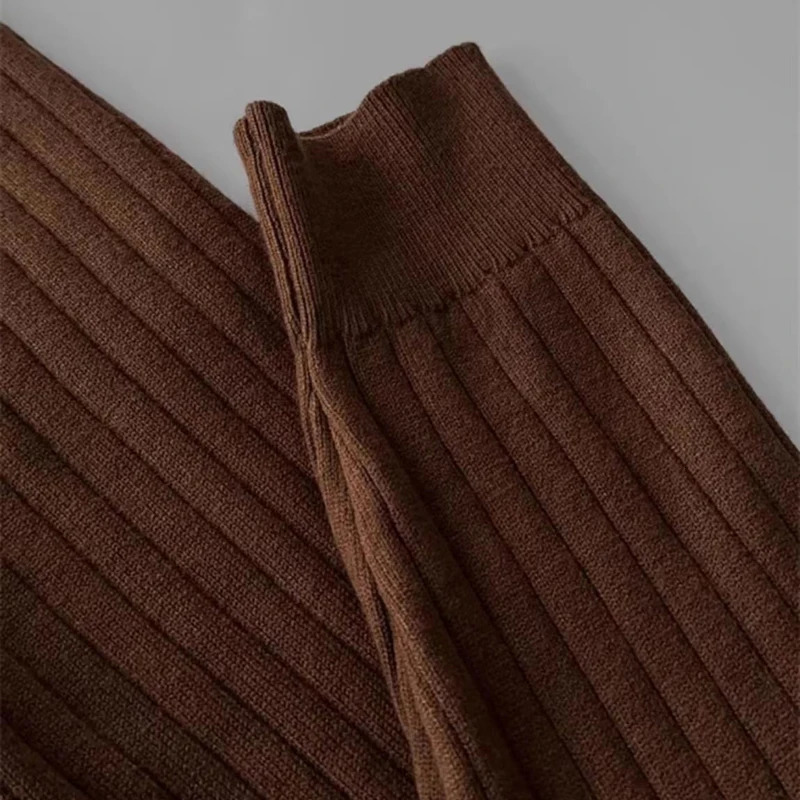 Spring and Autumn Mens Knitted Polo Shirt Solid Stripe Collar Jacquard Casual Long Sleeve T-shirt Mens Top Knitted Top 250103
