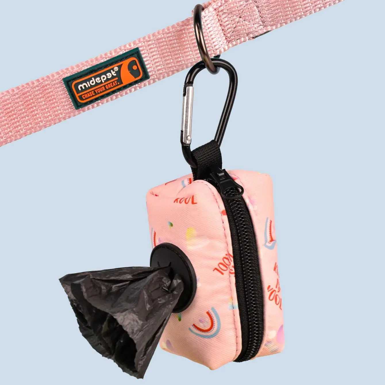 Rainbow Print Fashion Design Dog Poo Bag Holder For Dog Leash Attachment (Without Poo Bag And Leash)XJ250104