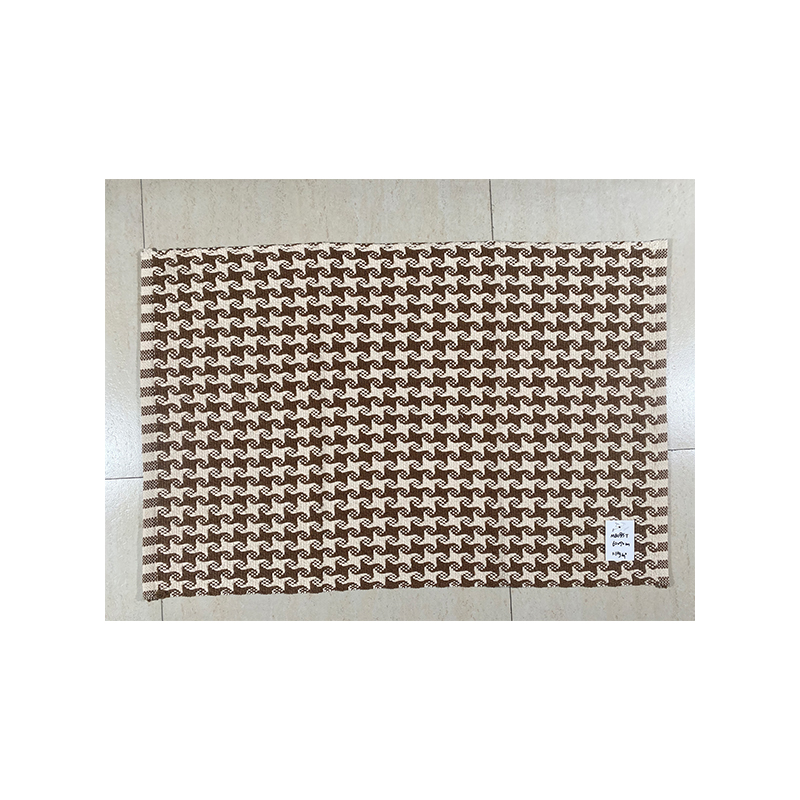 Durable Handmade Brown Cotton Area Rug Featuring Elegant Artwork Perfect for Any Space