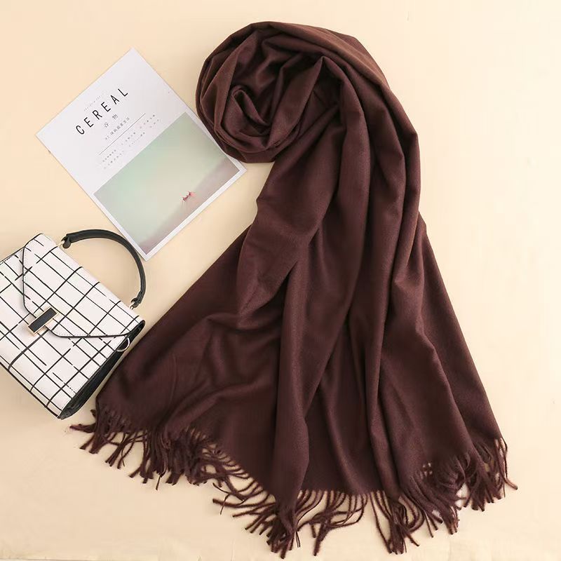 T066 Autumn and Winter Warm High-end Shawl Scarf Women's Hot Shawl Wool Scarf