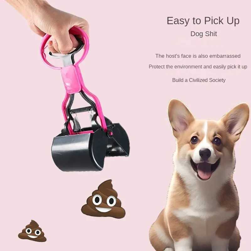Pet Dog Pooper Scooper Long Handle Jaw Puppy Poop Dispenser Pooper Grabber Catcher Collector for Dogs Outside Poop CleanerXJ250104