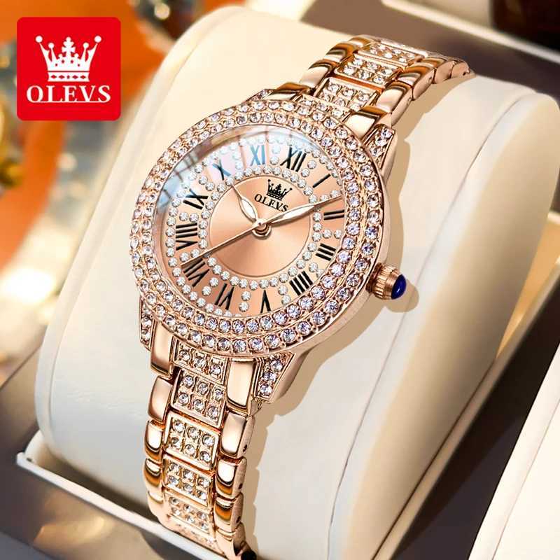 OLEVS 9943 Luxury and Elegant Womens Full Diamond Dial Waterproof Fashion Quartz Womens Original Authentic Product W250104