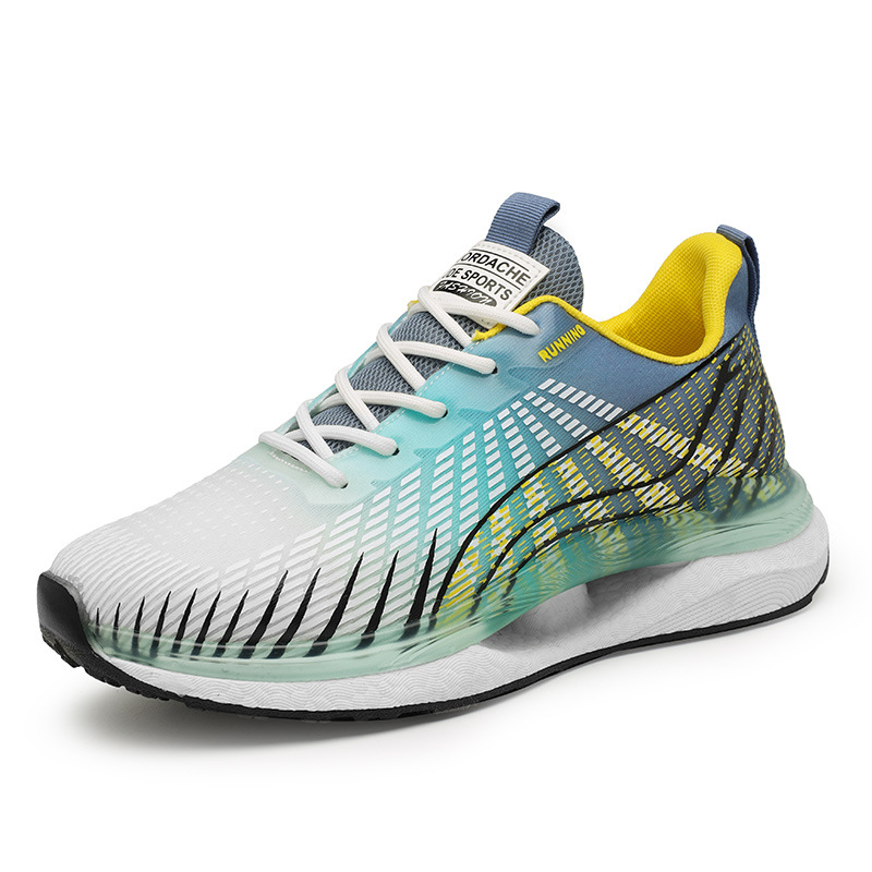 Men Sports Shoes Thick Sole Colorful Running Training Casual Style Versatile Breathable Triple Blue Purple Brown Free shipping
