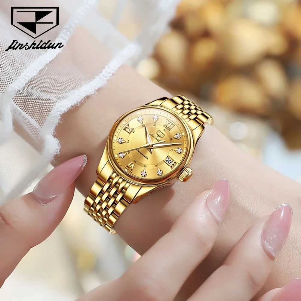 JSDUN Fashion Elegant Automatic Mechanical Women Waterproof Luminous Womens Wrist Primitive Trend Luxury Women W250104