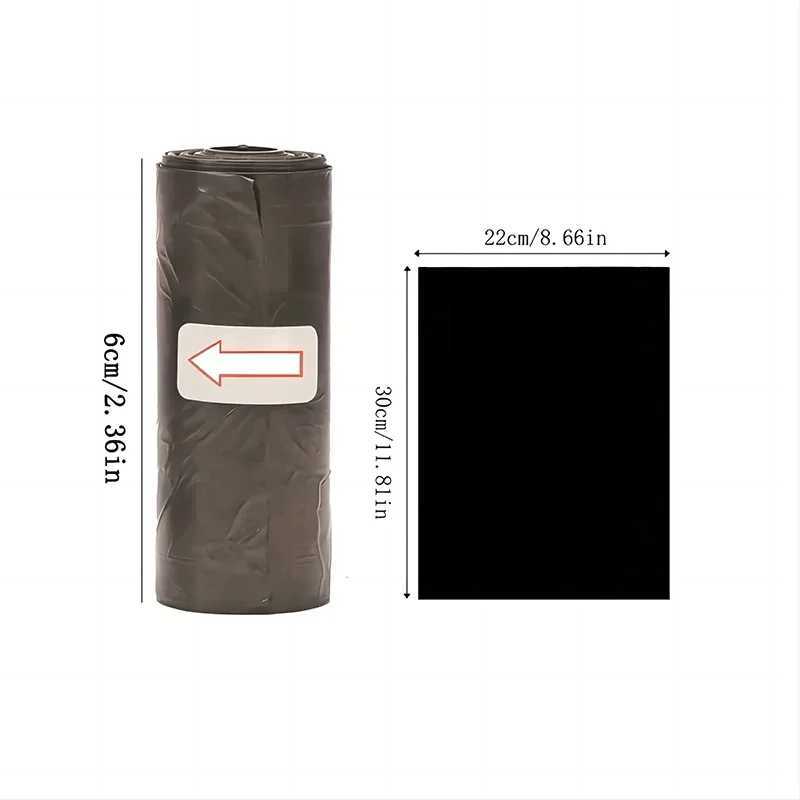 10 Rolls/1 Pack Pet Garbage Bag Dog Poop Bag Black and Multicolor Animal Stool Bags Portable Waste Disposable Pouch Bag 22*30cmXJ250104