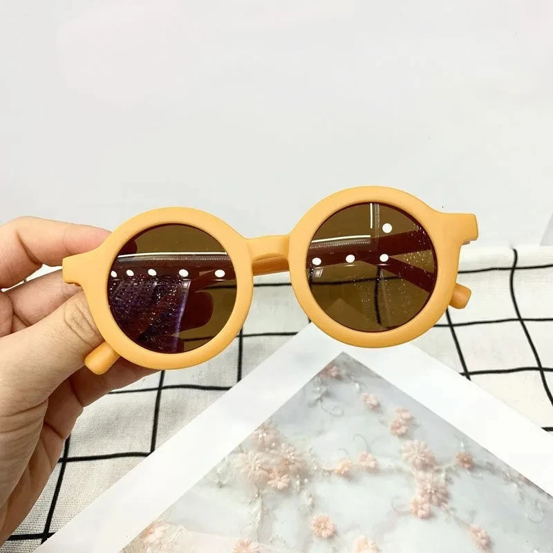 Kids Sunglasses Inset Style Round Frame 17 Year Old Baby Childrens Sun Shading Protection AntiUV400 241228 Z260305