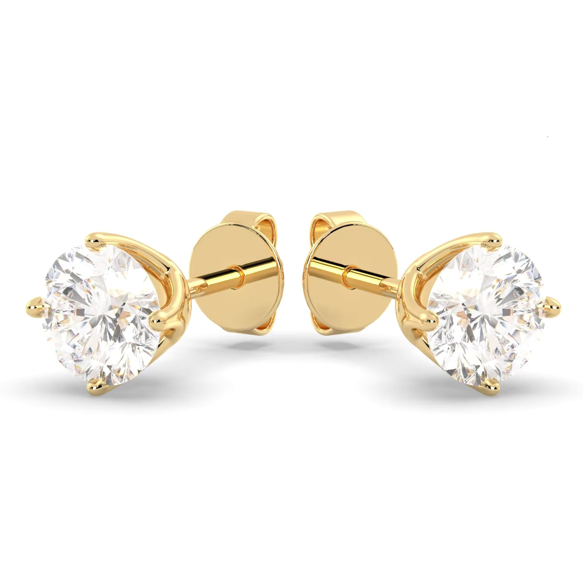 REYES High Quality Fashion Design Solid 14K Gold Moissanite Earrings For Women Classical Engagement Wedding Fine Jewelry
