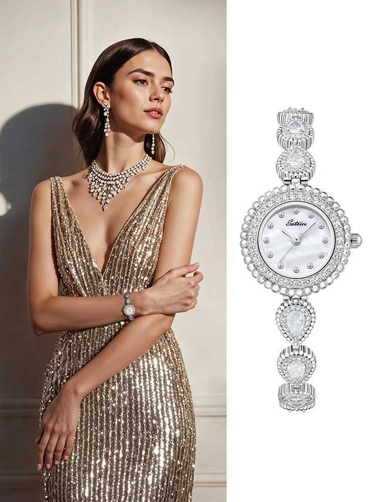 Sotoiru high-end luxury womens fashion quartz wrist full zirconia La waterproof Dr female gift W250104
