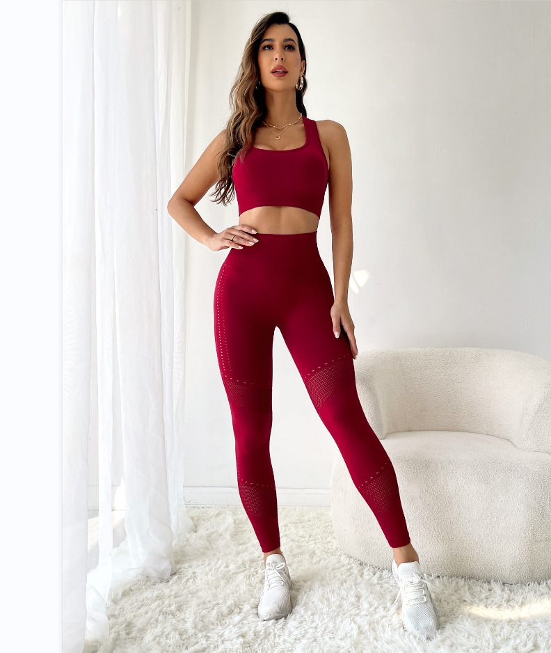 Women 2Pcs Female Fiess Sexy Bra High Waist Push Up Leggings Quick Dry Breathable Sports Tight Yoga Set