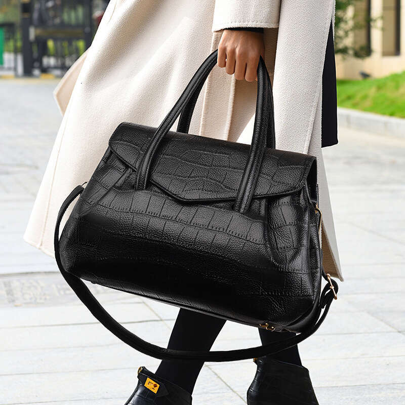 Women's Bags handbag Women's High Quality Large Capacity Tote Bag Stone Texture Embossed Handbag for Women
