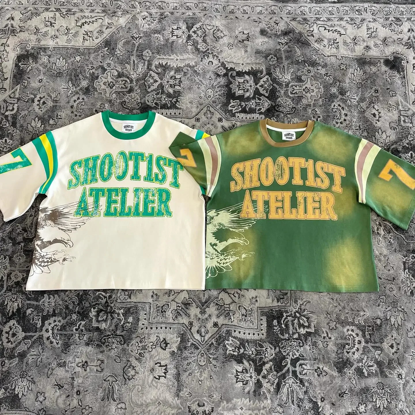 American T-shirt Y2K short sleeved top mens retro hip-hop rock pattern oversized T-shirt round neck pure cotton floral dress 250103