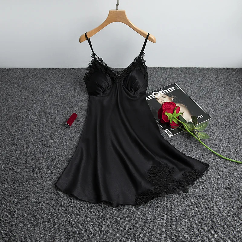 4PCS Sleepwear Pajamas Set Silk Women Nightdress Lace Dress Robe Sleep Nightwear Solid Color Pijama Sets 250103